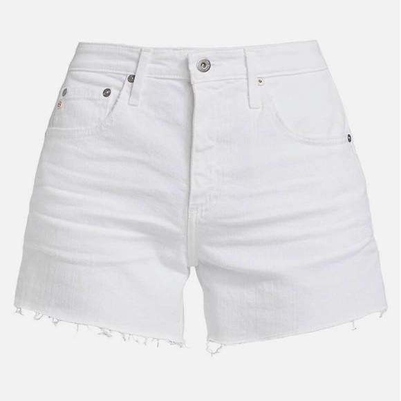 NWT AG-ED Hailey Cutoff White Boyfriend Denim Stretch Shorts Size 31 - Picture 6 of 15